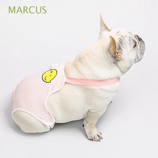 MARCUS lindos pañales lavables fisiológicas pantalones cortos sanitarios con liguero ajustable bragas para cachorro francés Bulldog mascota ropa interior de algodón mujer perros monos