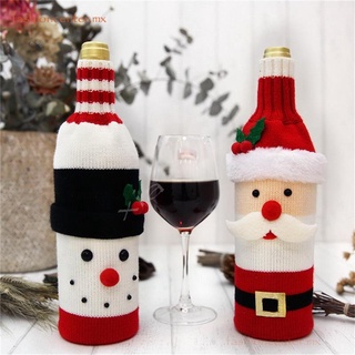 santa claus botella de vino cubierta de navidad decoraciones para el hogar año nuevo decoración de navidad