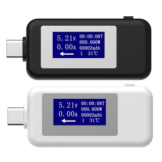 Com* multifuncional USB probador tipo C LCD Digital corriente cargador de voltaje Monitor de capacidad de temperatura de alimentación medidor voltímetro (1)