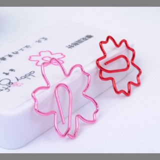 sms 2pcs rosa rojo sakura flor de cerezo flores paperclips planificadores clips de papel mx