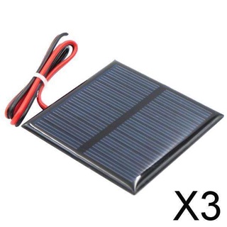 [brpredolomx] 3xmini panel solar policristalino silicona diy cargador g 5.5v 60x60mm