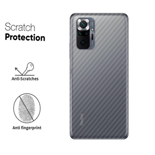 Skin Protector Xiaomi Redmi Note 10 / 10s Acabado Tipo Fibra de Carbono Transparente (2)