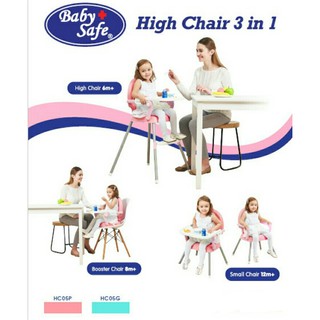 Baby Safe silla alta 3 en 1 HC05-3in1 bebé silla de comedor