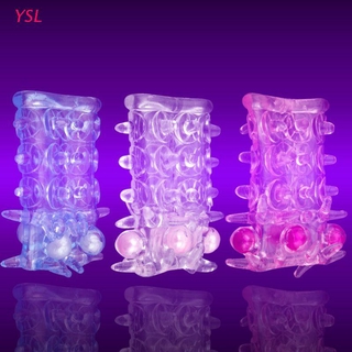 YSL Transparent Bead Penis Sleeves Delay Rings Extender Adult Sex Toys For Male