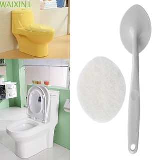 DORADO WC accesorio Mango largo Herramientas de lavado Higienico WC cepillo de limpieza La fuente del cuarto de baño Limpiador de pisos De plástico Home Esponja reemplazable