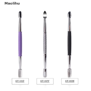 [Maolihu] Stainless Steel Cuticle Pusher Remover Spoon Nail Cleaner Pedicure Manicure Tool Well