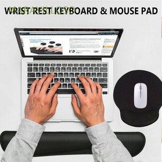 maravilloso alfombrilla de ratón negro suave para reposamuñecas, teclado ergonómico, cómodo, soporte de muñeca, espuma viscoelástica