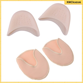 [Ready Stock] 2 Pairs Toe Pads Protector Silicon Gel Ballet Shoes Toe Caps Pink - Knitted Gel Ballet Dance Pointe Caps Covers