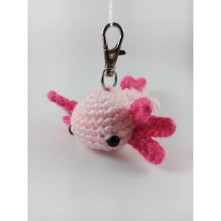 Accesorio llavero miniatura amigurumi crochet animales | AXOLOTE