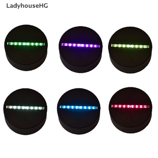 LadyhouseHG USB Cable Táctil Base De La Lámpara Para 3D LED Luz De Noche 7 Colores Titular Venta Caliente (5)