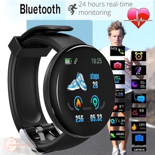 Reloj inteligente d18 deportivo bluetooth con monitor de presión arterial/ritmo cardíaco