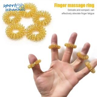 masajeador de dedo de hierro anillo de resorte de mano relax cuidado de la salud herramientas de acupuntura