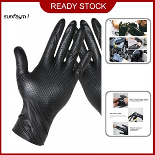 sunfa guantes de examen desechables compactos sin polvos desechables nitrilo guantes elásticos para el hogar (1)