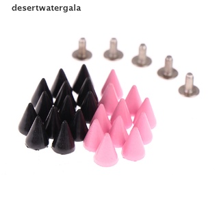 Desertwatergala 100sets 7*10mm Bullet Cone Colored Studs And Spikes For Clothes DIY Handcraft DWL
