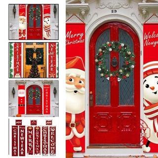 feliz navidad acoplados colgantes de tela cortina de puerta muñeco de nieve nuevo para el hogar feliz couplet banner k9p8