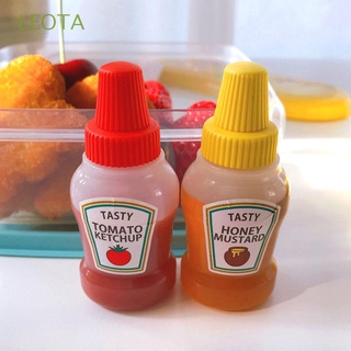 LEOTA 25 ml botella de salsa Mini exprimir botella de ensalada contenedor 2pcs/set portátil pequeño a prueba de fugas para la caja de almuerzo tomate Ketchup dispensador (1)