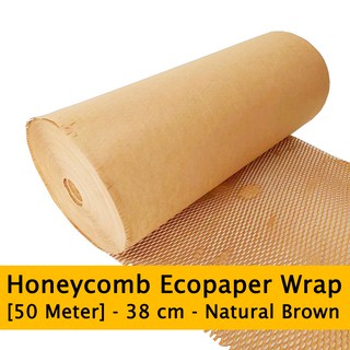 (50 metros x 38 cm) Ecowrap panal de abeja Bubblewrap papel artesanal rollo de papel