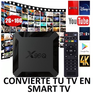 TV Box Smart 4K Android 10, 2GB 16 GB Teclado, mini x96Q, Convertidor a SMART TV