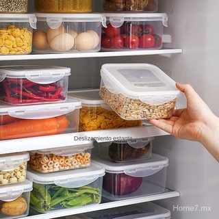 Caja de almacenamiento para frigorífico, fiambrera de plástico para microondas, caja sellada, fiambrera separada portátil, caja de almacenamiento para caja de frutas