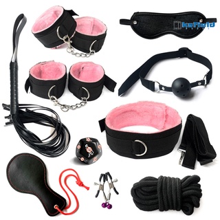 virginia 10Pcs/Set SM Game Restraint Bondage Whip Handcuffs Adult Couple Sex Toys Tools (2)