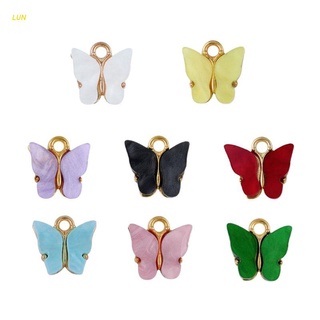 Charms LUN 20 Pzs Colgante De Mariposa Acrílico Colorido Para Bricolaje Collar Pulsera Pendientes Joyería Fabricación De 8 Colores
