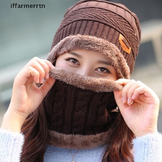 [iffarmerrtn] hombres mujeres invierno caliente ganchillo punto holgado gorro de lana cráneo sombrero de esquí gorra bufanda [iffarmerrtn]