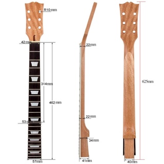 aempty guitarra eléctrica cuello diy para guitarras piezas de repuesto 22 trastes de caoba cuello de palisandro diapasón trapezoide puntos incrustaciones (2)