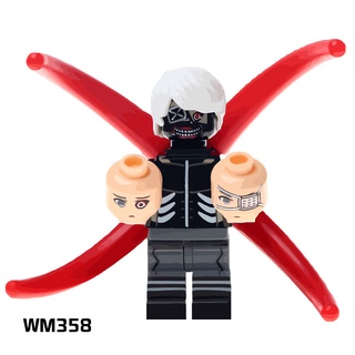 Compatible With Lego Mini Figures Toys WM358 Japanese Anime Series Tokyo Food Assembled Building Block Minifigure Toys Explosive Mixed Batch Toy Compatible With Legoing