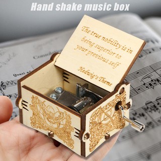 home & living vintage caja de música de madera antigua manivela reloj caja de música decoración del hogar (7)