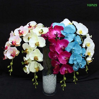 VANES 110cm flores falsas de seda mariposa orquídea Artificial ramo de flores impresión 3D boda Phalaenopsis hogar boda suministros decoración del hogar/Multicolor