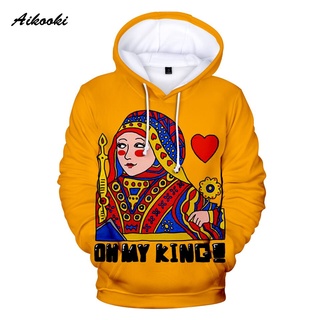diseño creativo rey reina sudaderas con capucha diseño de cartas de juego de póquer con capucha boygirl pullovers outwear (4)