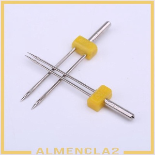 [ALMENCLA2] 10 pzs agujas de doble aguja elásticas para máquina de coser herramienta de costura