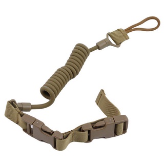 Cordón táctico militar al aire libre cuerda de seguridad antipérdida de resorte llavero herramienta (4)