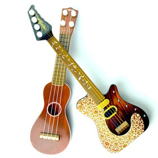 [KITTY} Ukelele de 14,5 pulgadas cuatro cuerdas Ukelele Mini Guitarra acústica Guitarra corazón patrón Guitarra (9)