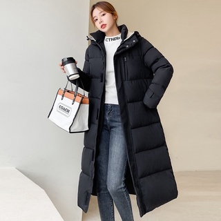 x-long invierno mujeres gruesa Chamarra casual con capucha de algodón acolchado parkas para mujer sólido acolchado cortavientos abrigo largo outwe (1)