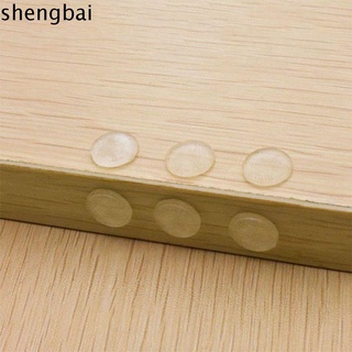 Shengbai - almohadilla de amortiguación de 10 mm de diámetro, 50 granos, amortiguador de puerta, 2 mm de grosor, muebles de cocina, Hardware de silicona, goma autoadhesiva, Multicolor