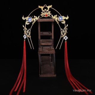tocado para han ropa china borla buyao diadema original flor dios tuinga cloisonne corona accesorios antiguos virgen halo (1)