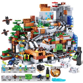900pcs Minecraft Cave mecanismo bloques de construcción My World Series bloques Lego juguetes compatibles