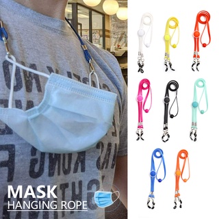 collars Cadena para cubrebocas CONSERVE Mask Hanging Rope Face Mask Lanyard Mask Holder Adjustable Traceless Ear Hanging Rope Two Hooks