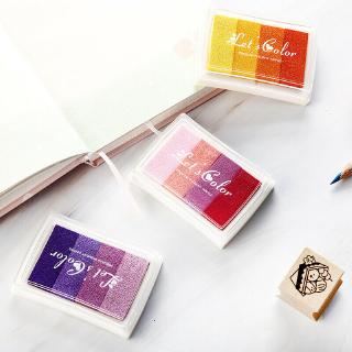 Almohadilla de tinta artesanal para sellos de goma almohadillas DIY tela de madera impresión de papel 8 colores