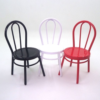 Wmmb decoración de mesa accesorios de hornear miniatura silla de hierro niñas interacción juguete (7)