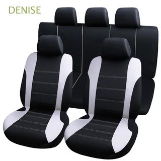 DENISE - Protector Universal para asiento de coche, color rojo, Interior, color gris, azul, capuchas de asiento, 9 unids/4PCS, reposacabezas, fundas para Auto Protect
