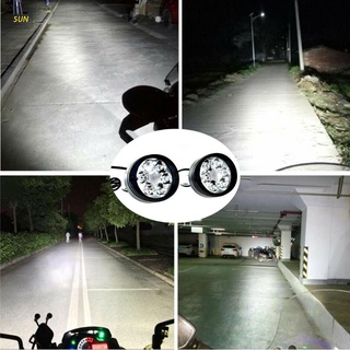 Sun 2 pzs faros antiniebla para motocicleta/luces antiniebla/6 LED/luz de trabajo/lámpara antiniebla/scooter/foco/espejo lateral