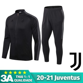 Camisete De Futbol Juventus 2020-2021 Adidas Chamarra Hombre Negro + Cremallera Traje Pantalone Detalles Perfectos Calidad Superior (1)