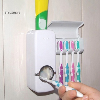 Sy Auto - dispensador automático de pasta de dientes para cepillo de dientes, soporte para pared