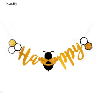 kaciiy feliz cumpleaños abeja bandera guirnalda con abeja y abeja suministros de fiesta mx