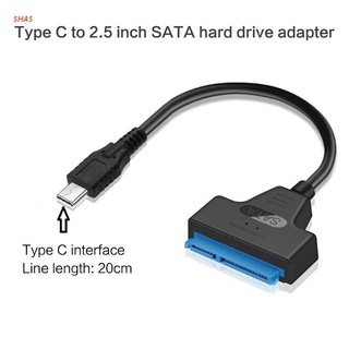 Shas USB//tipo C a pulgada SATA adaptador de disco duro Cable convertidor para ''HDD/SSD