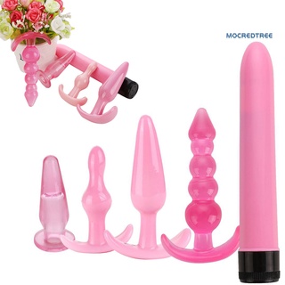 [Shanfengmenm] 5Pcs Unisex Silicone Anal Plug Beads Soft Butt Massage Stick Adults Sex Toys