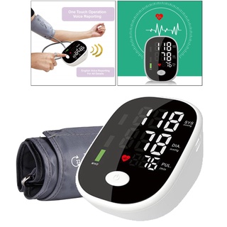 automático digital lcd monitor de presión arterial medidor de voz bp cuff machine