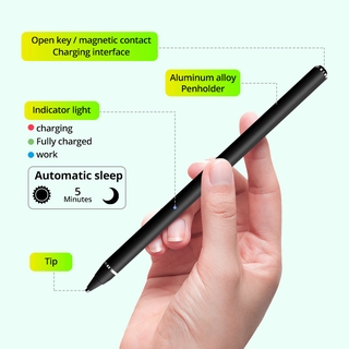 HdoorLink lápiz capacitivo Universal activo de carga magnética lápiz capacitivo de punta sensible plumas de pantalla táctil para teléfono Android iPad iPhone Tablet (4)